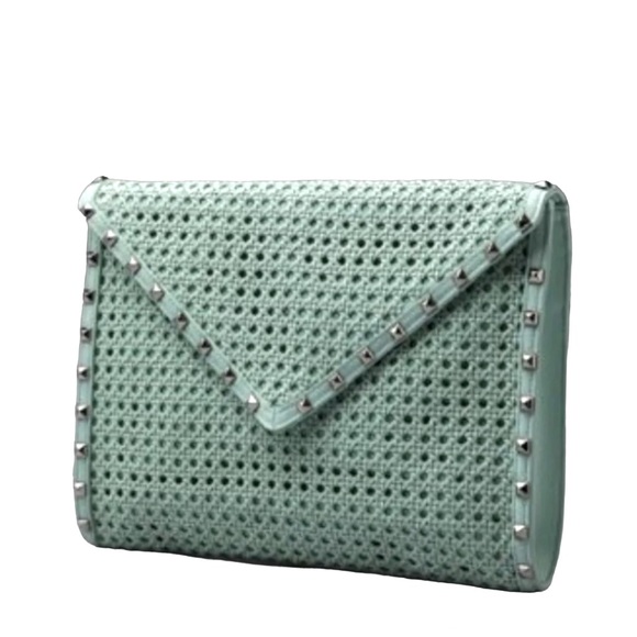 Rebecca Minkoff; Leather, Mint Green, Large Envelope, Purse🫶🏻✨